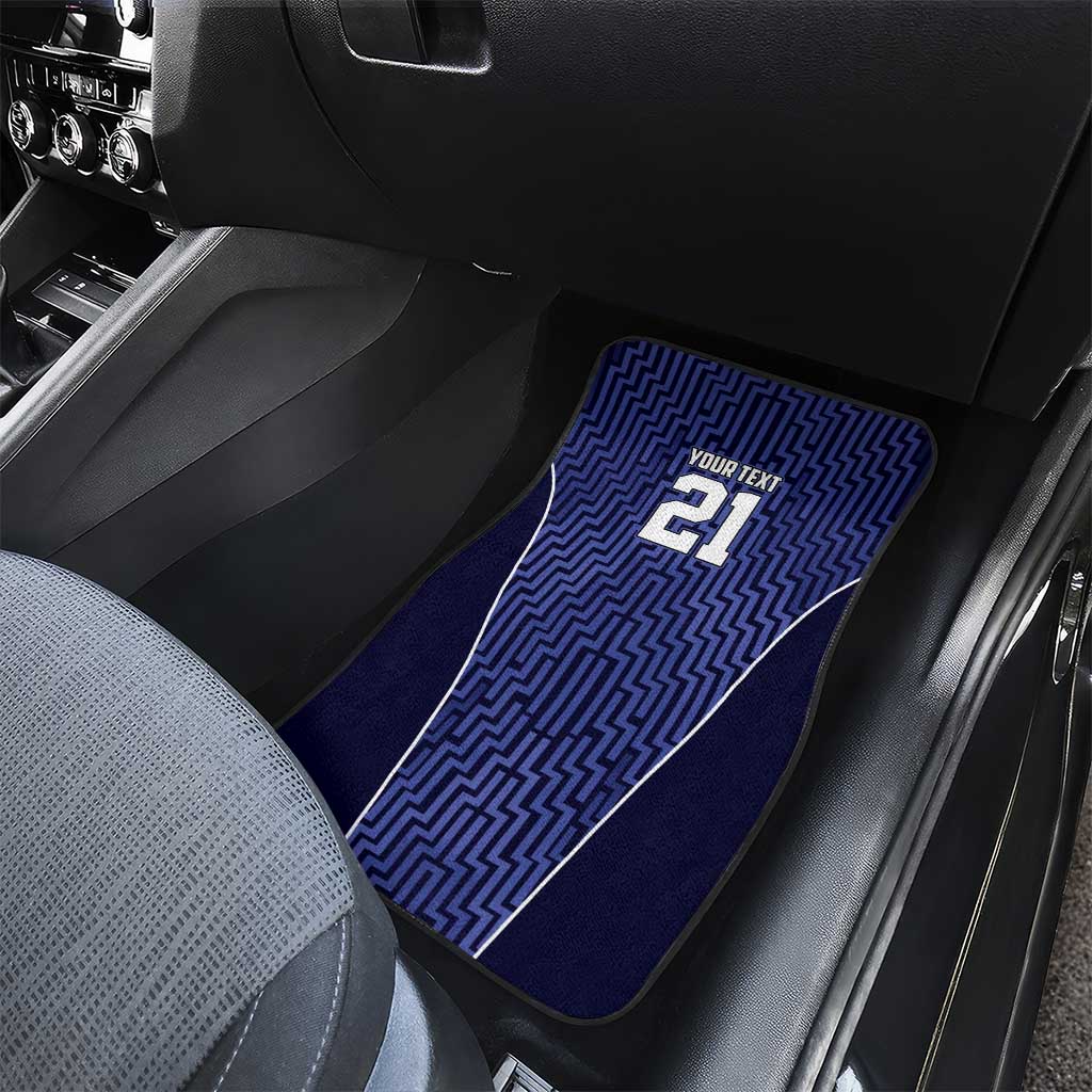 Custom Basketball New Zealand Car Mats Blue Maori Ta Moko Indigenous - Polynesian Pride