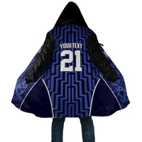 Custom Basketball New Zealand Cloak Blue Maori Ta Moko Indigenous - Polynesian Pride