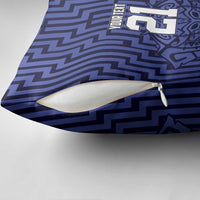 Custom Basketball New Zealand Pillow Cover Blue Maori Ta Moko Indigenous - Polynesian Pride