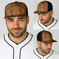 Basketball New Zealand Baseball Net Cap Gold Maori Ta Moko Indigenous - Polynesian Pride