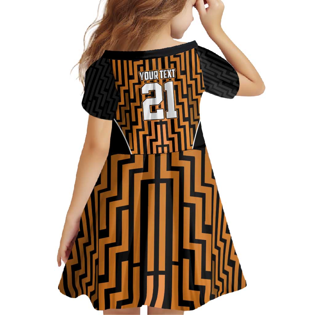 Custom Basketball New Zealand Family Matching Off Shoulder Maxi Dress and Hawaiian Shirt Gold Maori Ta Moko Indigenous - Polynesian Pride