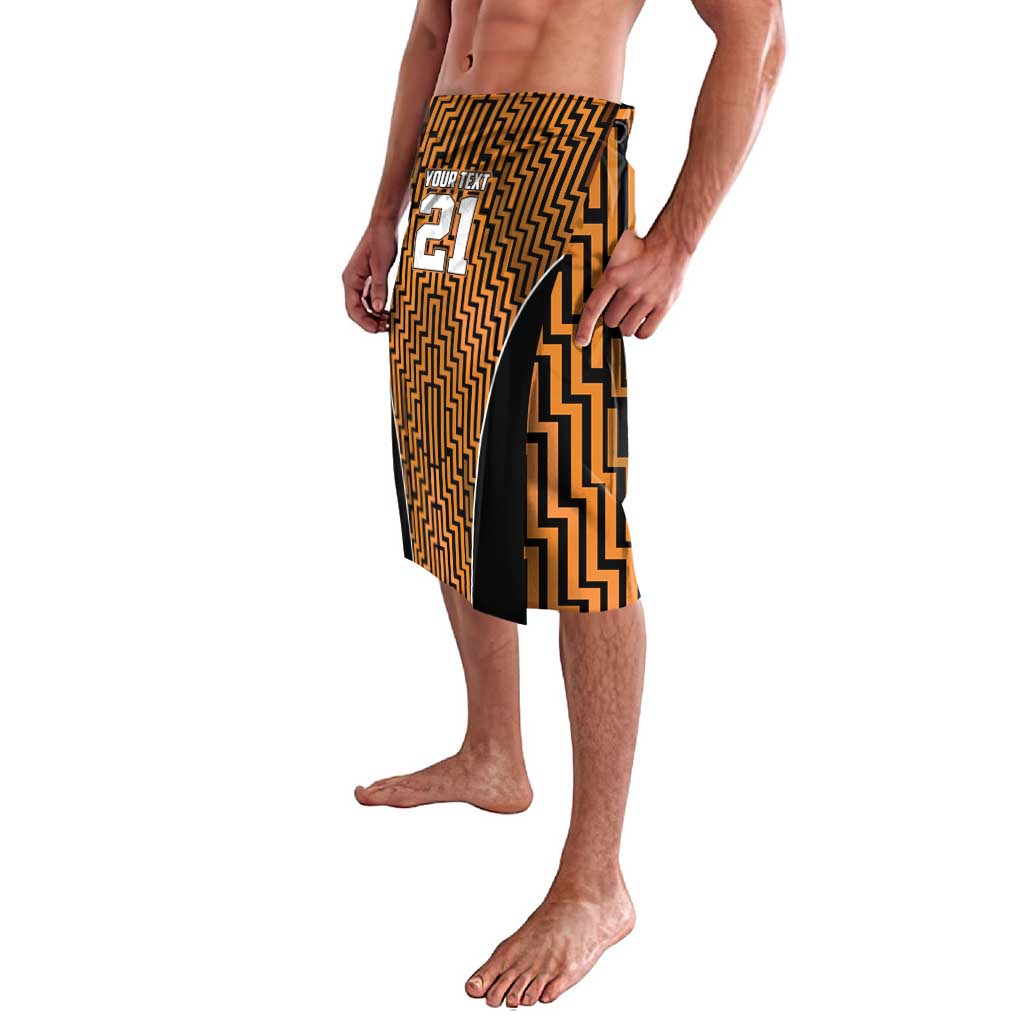 Custom Basketball New Zealand Lavalava Gold Maori Ta Moko Indigenous - Polynesian Pride