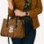 Custom Basketball New Zealand Leather Bag Gold Maori Ta Moko Indigenous - Polynesian Pride