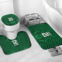 Custom Basketball New Zealand Bathroom Set Green Maori Ta Moko Indigenous - Polynesian Pride