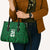Custom Basketball New Zealand Leather Bag Green Maori Ta Moko Indigenous - Polynesian Pride