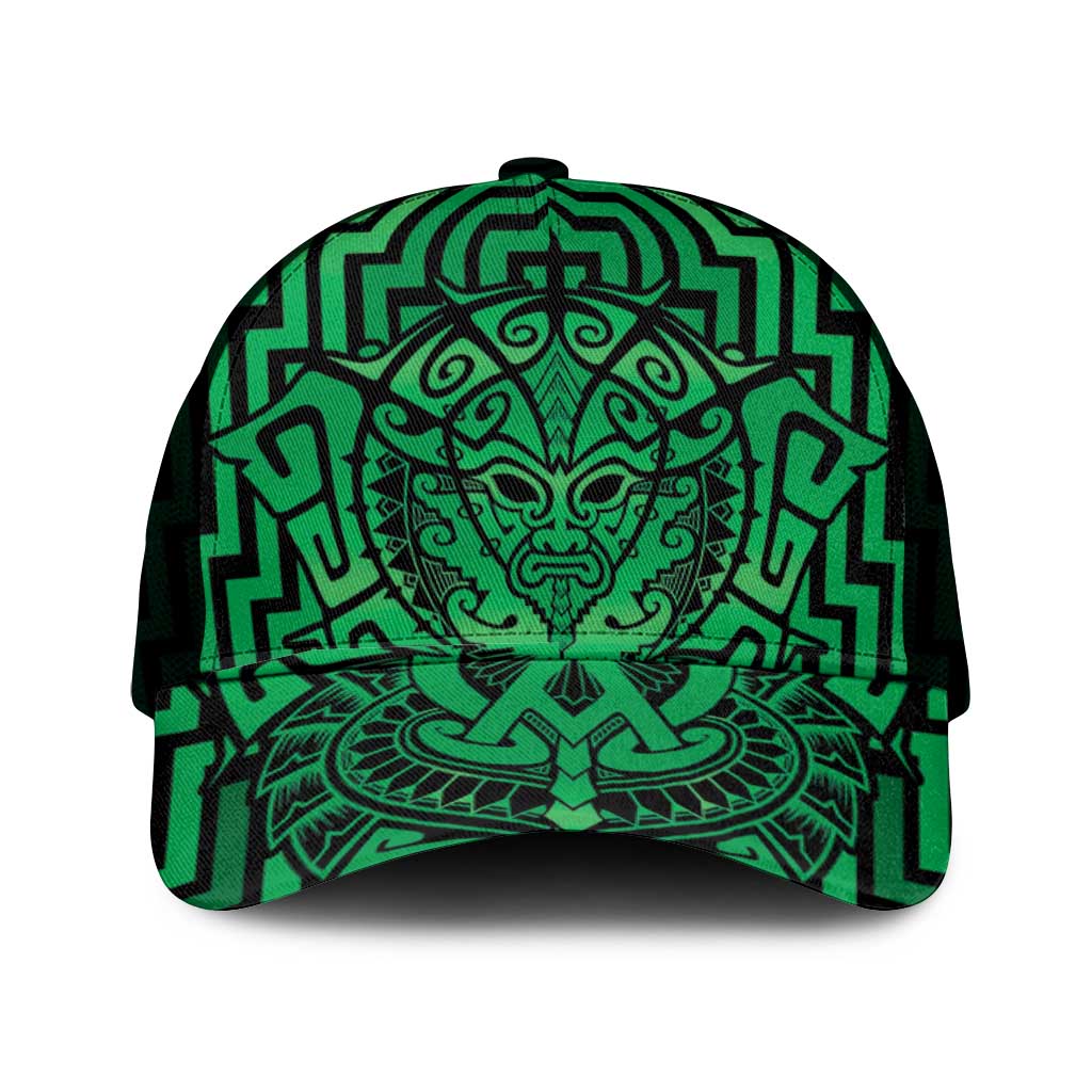 Basketball New Zealand Mesh Trucker Cap Green Maori Ta Moko Indigenous - Polynesian Pride