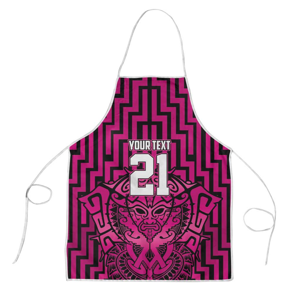 Custom Basketball New Zealand Apron Pink Maori Ta Moko Indigenous - Polynesian Pride