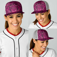 Basketball New Zealand Baseball Net Cap Pink Maori Ta Moko Indigenous - Polynesian Pride