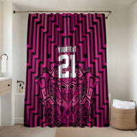 Custom Basketball New Zealand Bathroom Set Pink Maori Ta Moko Indigenous - Polynesian Pride