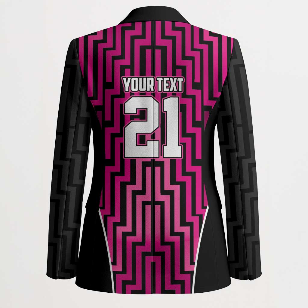 Custom Basketball New Zealand Blazer Pink Maori Ta Moko Indigenous - Polynesian Pride