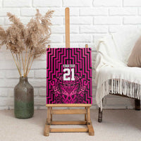 Custom Basketball New Zealand Canvas Wall Art Pink Maori Ta Moko Indigenous - Polynesian Pride