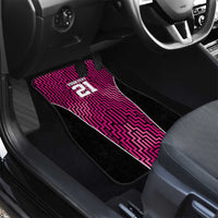Custom Basketball New Zealand Car Mats Pink Maori Ta Moko Indigenous - Polynesian Pride