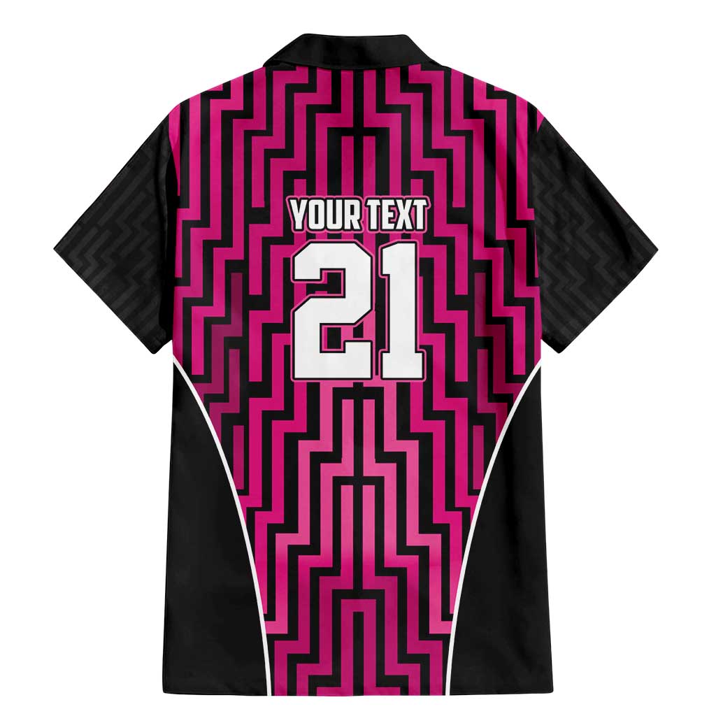 Custom Basketball New Zealand Family Matching Mermaid Dress and Hawaiian Shirt Pink Maori Ta Moko Indigenous - Polynesian Pride