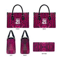 Custom Basketball New Zealand Leather Bag Pink Maori Ta Moko Indigenous - Polynesian Pride