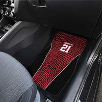 Custom Basketball New Zealand Car Mats Red Maori Ta Moko Indigenous - Polynesian Pride