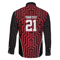 Custom Basketball New Zealand Family Matching Off The Shoulder Long Sleeve Dress and Hawaiian Shirt Red Maori Ta Moko Indigenous - Polynesian Pride