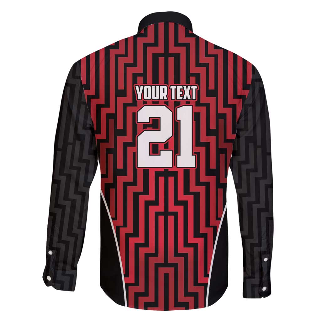 Custom Basketball New Zealand Family Matching Puletasi and Hawaiian Shirt Red Maori Ta Moko Indigenous - Polynesian Pride