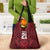 Custom Basketball New Zealand Grocery Bag Red Maori Ta Moko Indigenous - Polynesian Pride