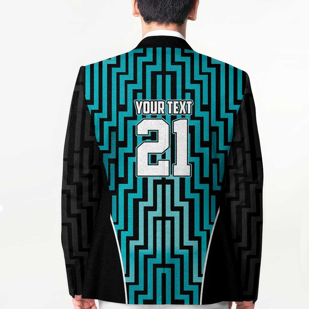 Custom Basketball New Zealand Blazer Teal Maori Ta Moko Indigenous - Polynesian Pride