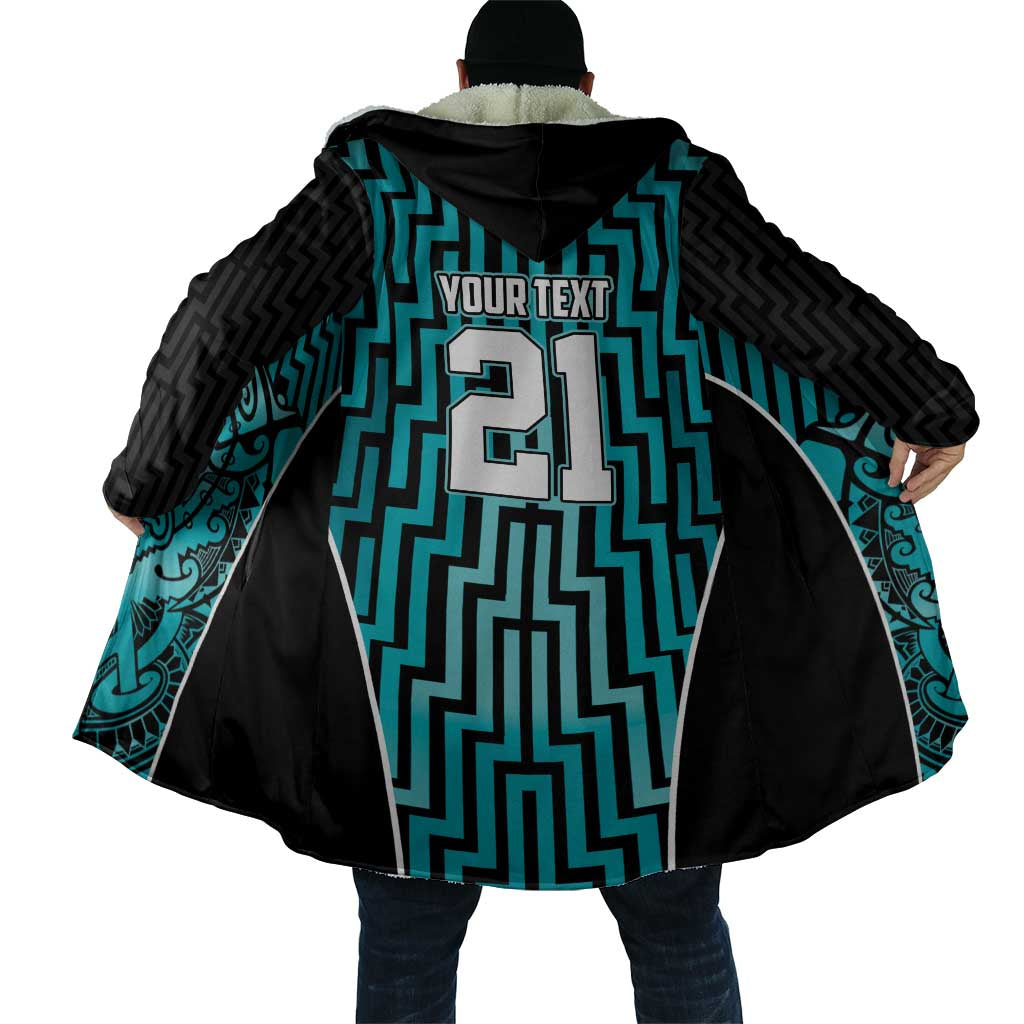 Custom Basketball New Zealand Cloak Teal Maori Ta Moko Indigenous - Polynesian Pride