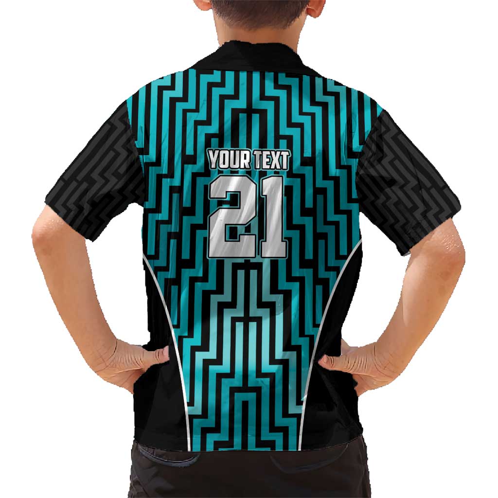 Custom Basketball New Zealand Hawaiian Shirt Teal Maori Ta Moko Indigenous - Polynesian Pride