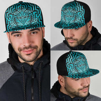 Basketball New Zealand Mesh Trucker Cap Teal Maori Ta Moko Indigenous - Polynesian Pride