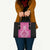 New Zealand Custom Leather Bag Fire Basketball Maori Tribal Pink - Polynesian Pride