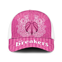 New Zealand Mesh Trucker Cap Fire Basketball Maori Tribal Pink - Polynesian Pride