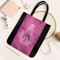 New Zealand Custom Tote Bag Fire Basketball Maori Tribal Pink - Polynesian Pride