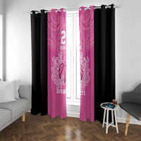 New Zealand Custom Window Curtain Fire Basketball Maori Tribal Pink - Polynesian Pride