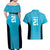 New Zealand Custom Couples Matching Off Shoulder Maxi Dress and Hawaiian Shirt Fire Basketball Maori Tribal Sky Blue - Polynesian Pride