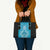 New Zealand Custom Leather Bag Fire Basketball Maori Tribal Sky Blue - Polynesian Pride