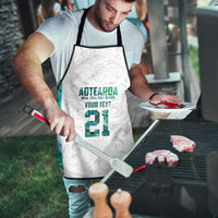 Custom New Zealand Aotearoa Apron Green Maori Paua Shell Indigenous - Polynesian Pride