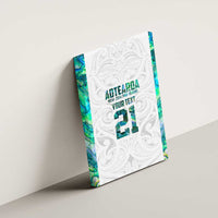 Custom New Zealand Aotearoa Canvas Wall Art Green Maori Paua Shell Indigenous - Polynesian Pride