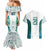 Custom New Zealand Aotearoa Couples Matching Mermaid Dress and Hawaiian Shirt Green Maori Paua Shell Indigenous - Polynesian Pride