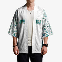 Custom New Zealand Aotearoa Kimono Green Maori Paua Shell Indigenous LT9 - Polynesian Pride