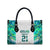 Custom New Zealand Aotearoa Leather Bag Green Maori Paua Shell Indigenous - Polynesian Pride