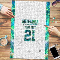 Custom New Zealand Aotearoa Puzzle Green Maori Paua Shell Indigenous - Polynesian Pride
