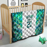 Custom New Zealand Aotearoa Quilt Green Maori Paua Shell Indigenous - Polynesian Pride