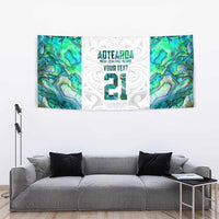 Custom New Zealand Aotearoa Tapestry Green Maori Paua Shell Indigenous - Polynesian Pride