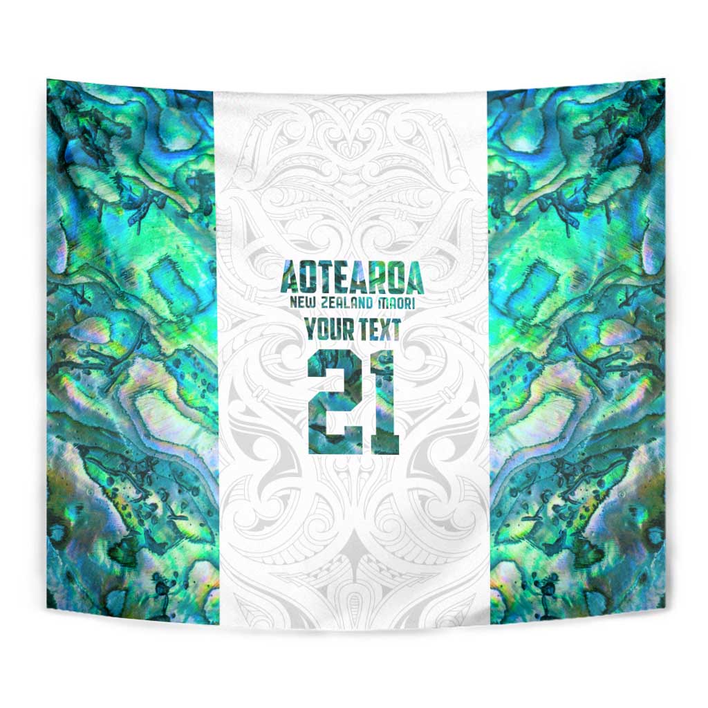 Custom New Zealand Aotearoa Tapestry Green Maori Paua Shell Indigenous - Polynesian Pride