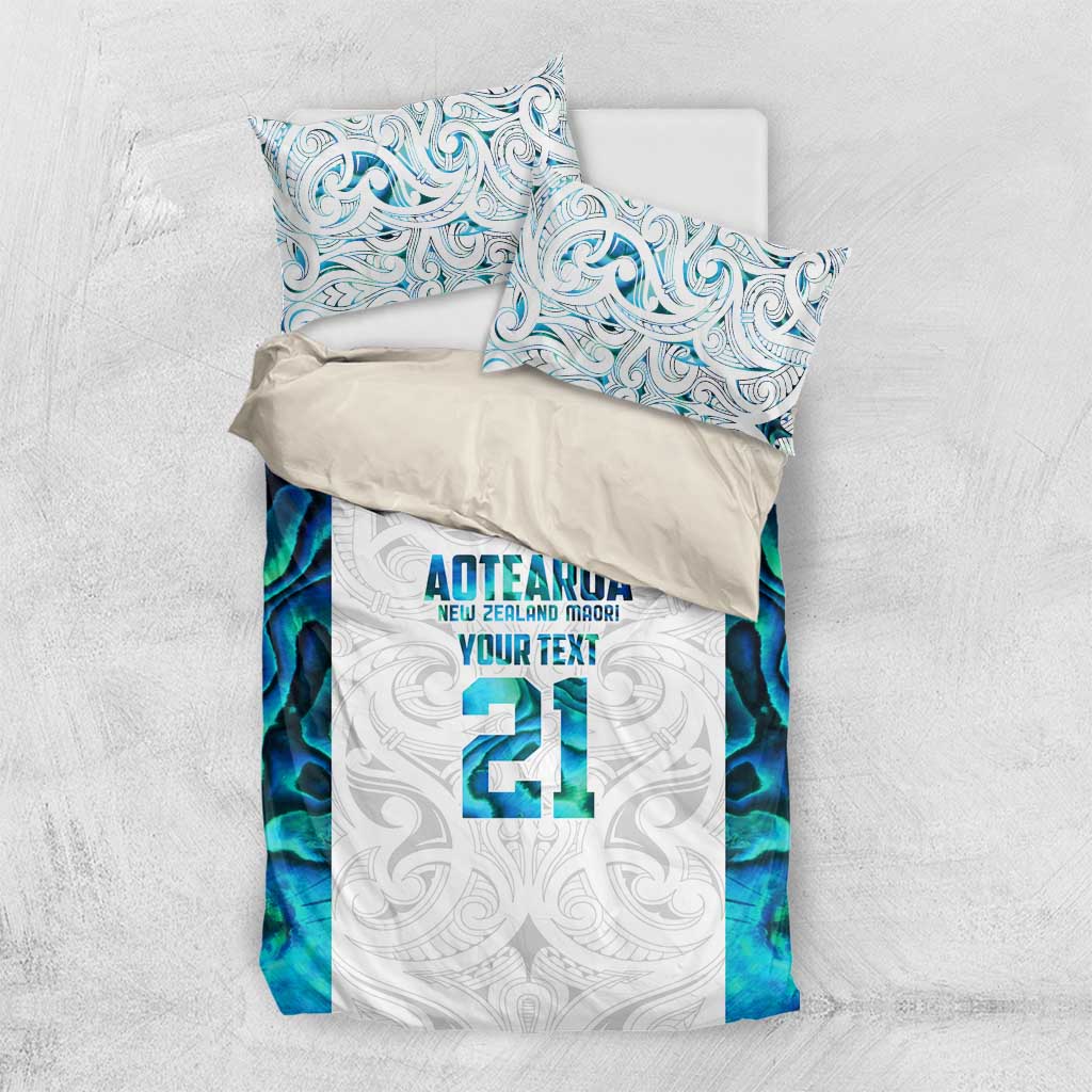 Custom New Zealand Aotearoa Bedding Set Maori Paua Shell Indigenous - Polynesian Pride