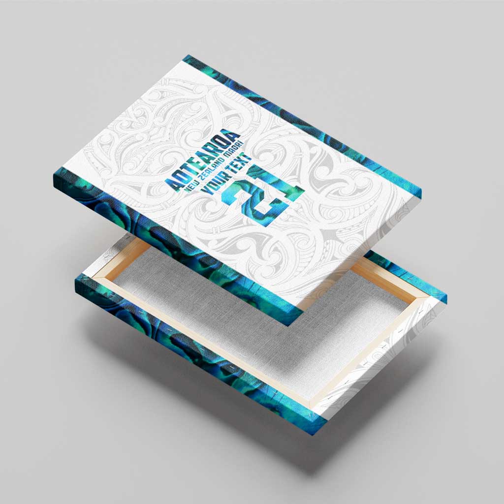 Custom New Zealand Aotearoa Canvas Wall Art Maori Paua Shell Indigenous - Polynesian Pride