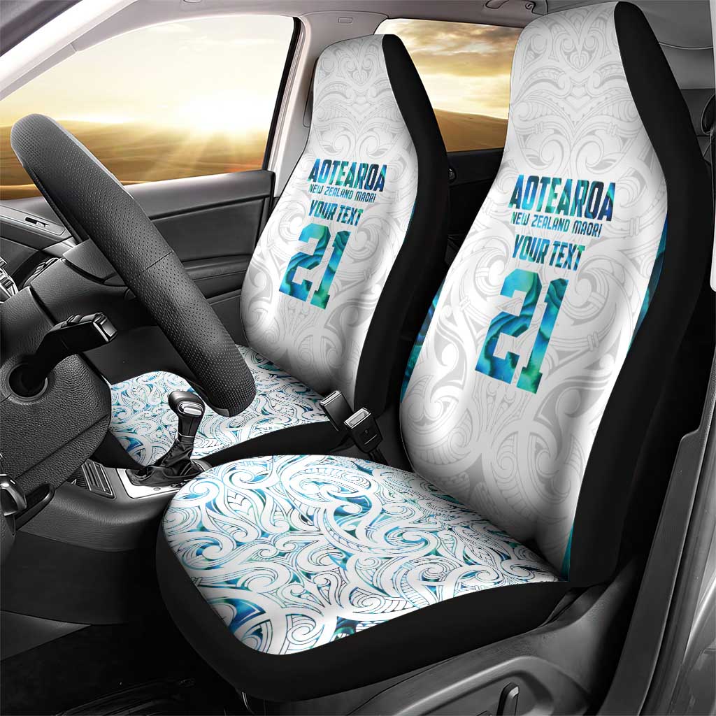 Custom New Zealand Aotearoa Car Seat Cover Maori Paua Shell Indigenous - Polynesian Pride