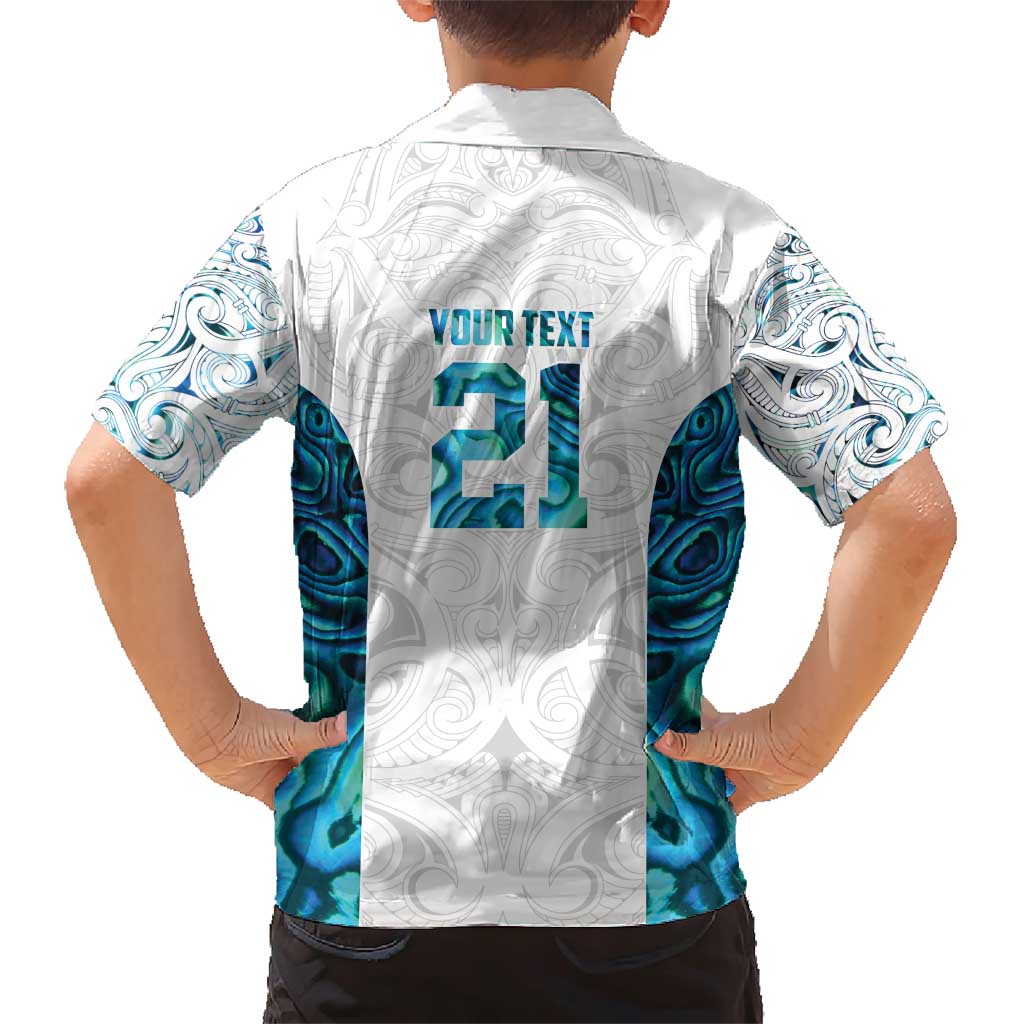 Custom New Zealand Aotearoa Family Matching Short Sleeve Bodycon Dress and Hawaiian Shirt Maori Paua Shell Indigenous - Polynesian Pride