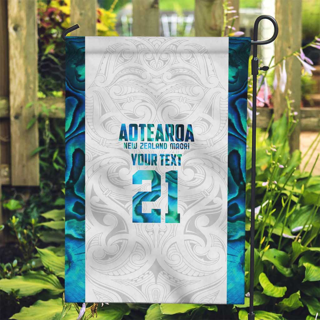 Custom New Zealand Aotearoa Garden Flag Maori Paua Shell Indigenous - Polynesian Pride