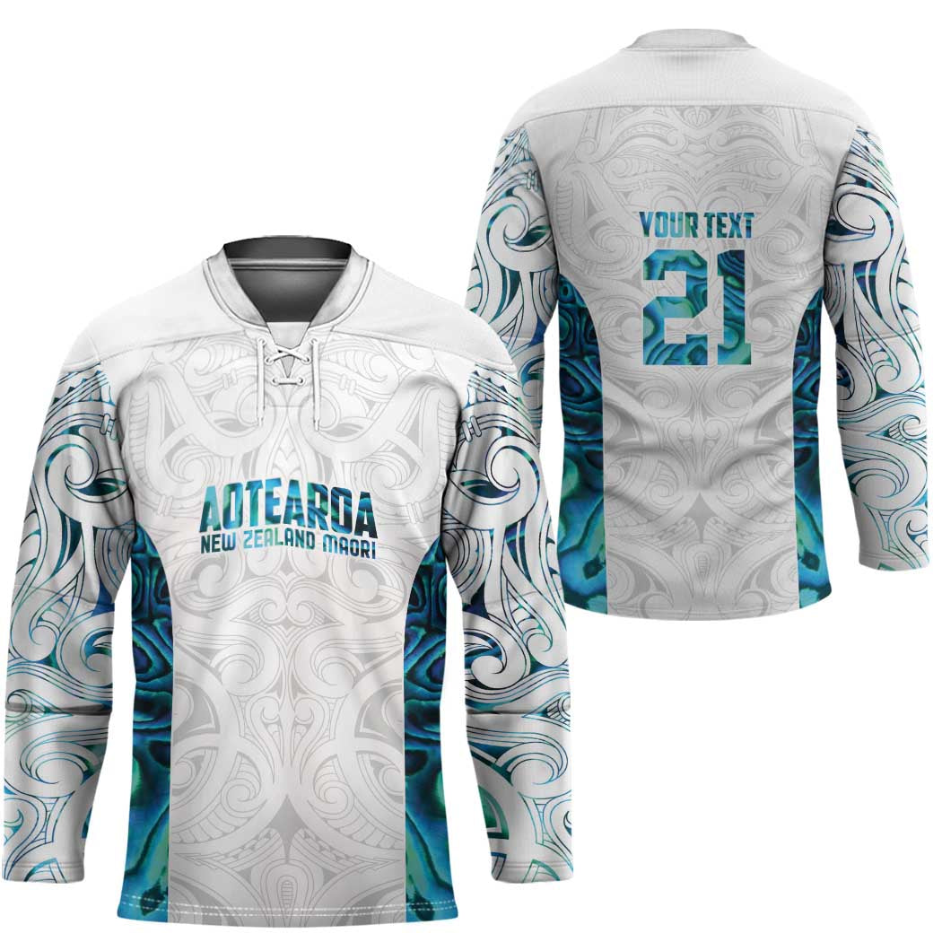 Custom New Zealand Aotearoa Hockey Jersey Maori Paua Shell Indigenous LT9 - Polynesian Pride