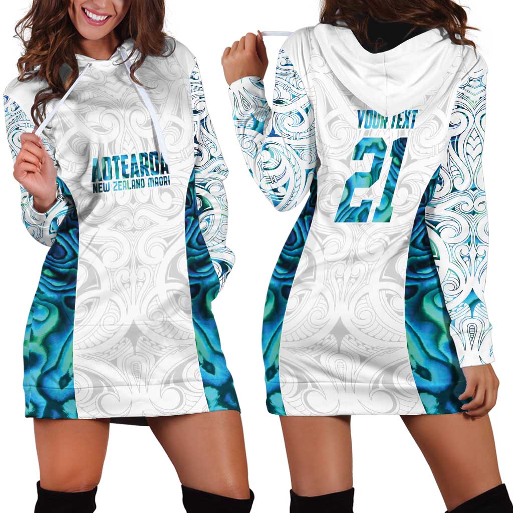 Custom New Zealand Aotearoa Hoodie Dress Maori Paua Shell Indigenous - Polynesian Pride