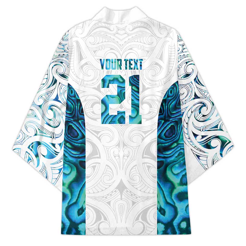 Custom New Zealand Aotearoa Kimono Maori Paua Shell Indigenous LT9 - Polynesian Pride