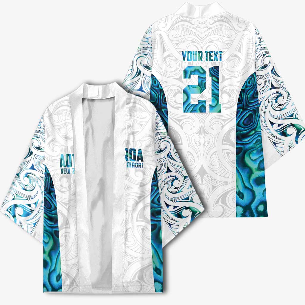 Custom New Zealand Aotearoa Kimono Maori Paua Shell Indigenous LT9 - Polynesian Pride